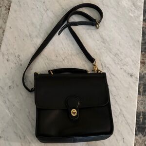 Coach Vintage Classic Black Leather Handbag